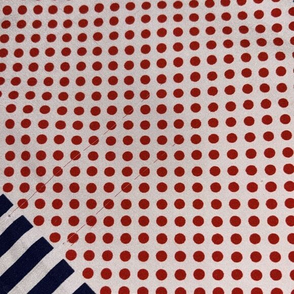 Vera by Vera neuman rectangle scarf patriotic 4th of July polka dot stripe - Picture 4 of 4